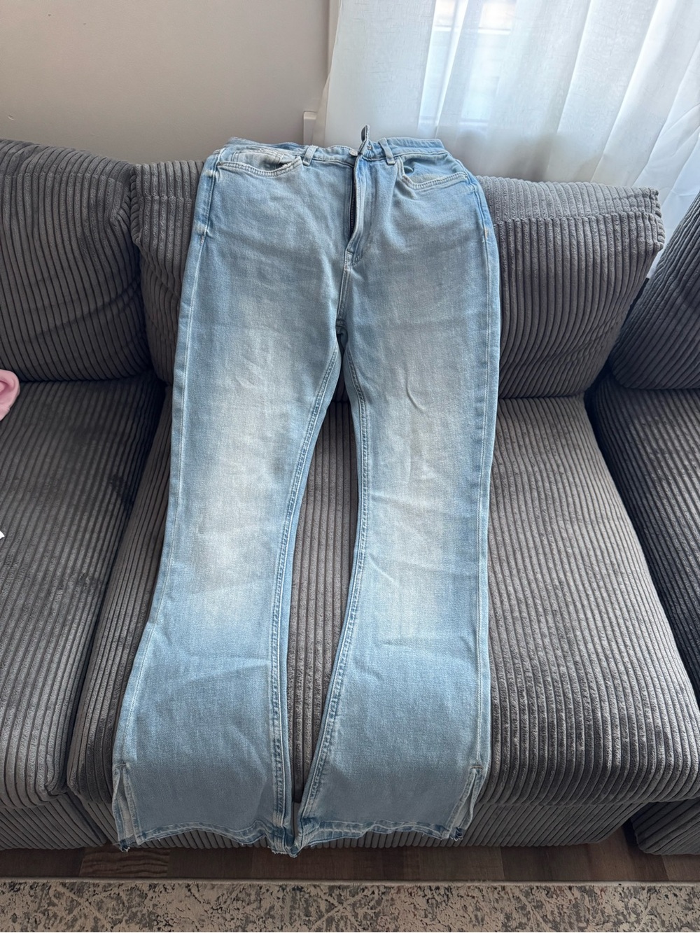 Forever 21 Light Blue Flare Jeans - Vintage Wash